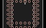 Печатная плата переходника PLCC-DIP Z80 #980 (черная маска)