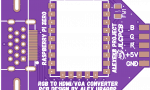 Печатная плата конвертера RGB to HDMI/VGA на RP2040 Zero #1538(фиолетовая маска)